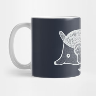 Super Cute Hedgehog Ink Art - on dark colors Mug